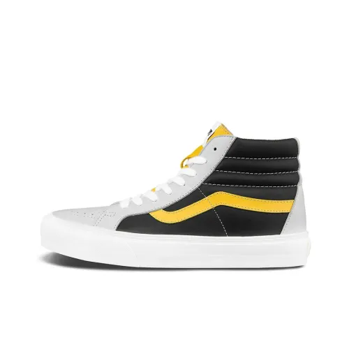 VANS SK8 Vault Reissue LX High Топ Скейтборд Кроссовки Унисекс Черный Желтый