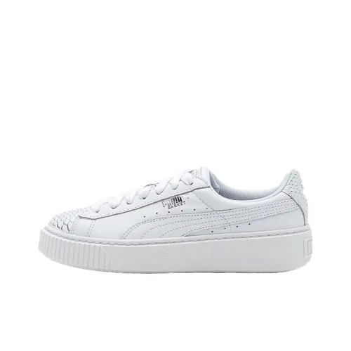 PUMA BASKET PLATFORM Ocean Balanced Lightweight Low Top Скейтборд Кроссовки Женские Белые