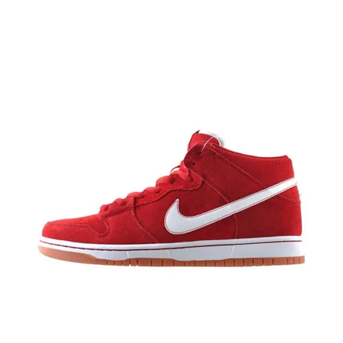 nike Dunk SB Brickhouse Нескользящий Легкий MID Скейтбординг Кроссовки Мужской Красный