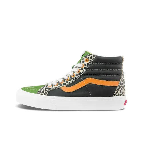 VANS SK8 Reissuer EF VLT LX Дышащий Сбалансированный Легкий Высокие Кроссовки для скейтбординга Унисекс Черный Зеленый