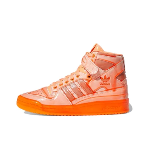 JEREMY SCOTT x Adidas Originals FORUM Dipped Легкий Высокий Топ Скейтборд Кроссовки Унисекс Неоново-оранжевый