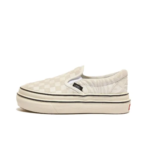 Vans Slip On Супер Comfycush Low Топ Скейтборд Кроссовки Женские Бежевые