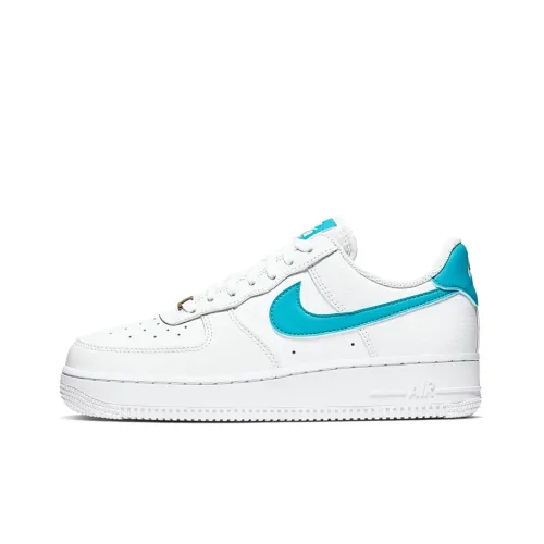 Nike Air Force 1 Нескользящий Легкий Низкий Топ Скейтбординг Кроссовки Женские Белый Синий