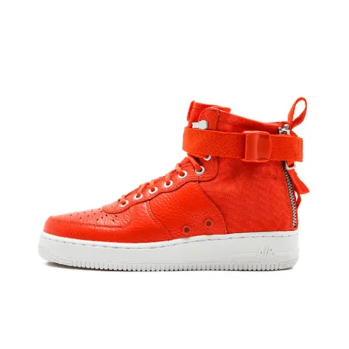 Nike Air FORCE 1 Team Orange Slip-on Resistant MID Скейтбординг Кроссовки Мужские Orange