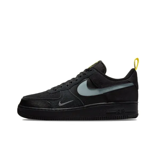 Nike Air FORCE 1 Slip-on Устойчивый к истиранию Легкий Дышащий Скейтбординг Низкий Топ Кроссовки Мужские Черные