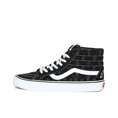 Supreme x Vans SK8 High Скейтборд Кроссовки Унисекс Черные