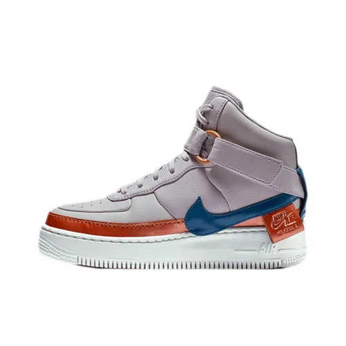 Nike Air Force 1 Slip Resistant Abrasion Resistant Высокие Кроссовки для скейтбординга Женские Фиолетово-синие