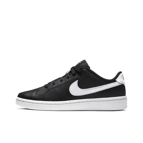 nike Court Royale 2 Легкий Устойчивый к абразиву Покрытие Противоскользящий Низкий Топ Скейтборд Кроссовки Женские Черный Белый