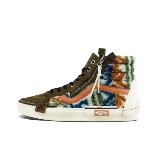 VANS SK8 High Топ Скейтборд Кроссовки Унисекс Коричневый Белый