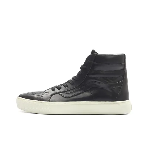 Vans Vault X Horween Кожа Sk8 Hi Чашка LX High Топ Скейтборд Кроссовки Унисекс Черный Белый