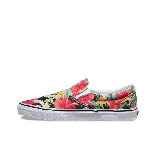 Vans Slip On Series Low Топ Скейтборд Кроссовки Унисекс Красный Белый Черный