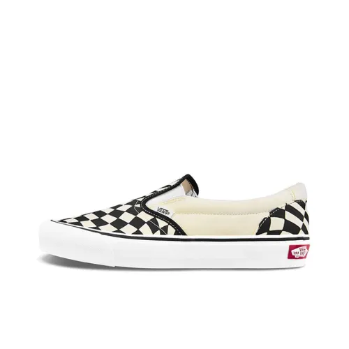 VANS Slip On Series Low Top Скейтборд Кроссовки Унисекс Черно-Белая Шахматка
