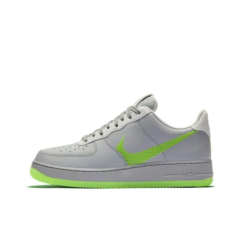 Nike Air FORCE 1 Non Slip Легкий Низкий Топ Скейтбординг Кроссовки Унисекс Серый Зеленый
