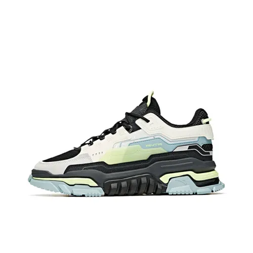 ANTA Dieying Slip-Resistant Покрытие Устойчивое к Износу Низкий Топ Скейтборд Кроссовки Мужские Черный Белый Серый