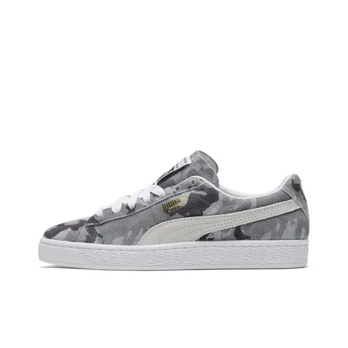 PUMA Suede Series Классический AMBUSH Low Топ Скейтборд Кроссовки Унисекс Камуфляж Серый