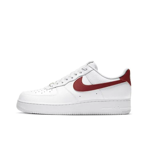 Nike Air Force 1 Командный Красный Air Force 1 Low Топ Скейтборд Кроссовки Мужские Белый Красный