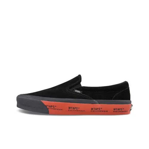 WTAPS x VANS Slip On Series L Low Top Скейтборд Кроссовки Unisex Черный Оранжевый