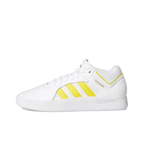 Adidas Originals Tyshawn Abrasion Resistant Низкие Кроссовки для скейтбординга Унисекс Белый Желтый