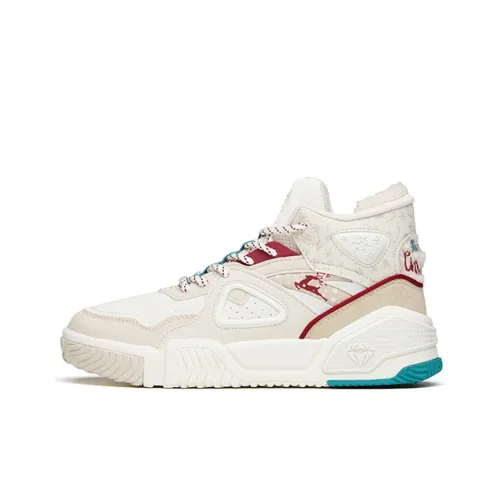 ANTA Life Collection Flame Устойчивый к истиранию Дышащий MID Скейтбординг Топ Кроссовки Женские Серый Белый Красный