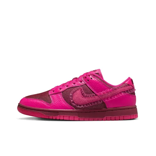 Nike Dunk 'День святого Валентина' Slip-resistant Abrasion-resistant Lightweight Low Top Skateboard Shoes Women's Fuchsia Найк Dunk 'День святого Валентина' Противоскользящие Устойчивые к истиранию Легкие Низкие Кроссовки для скейтбординга Женские Фуксия