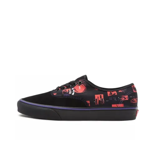 VANS OTW Gallery Authentic Lightweight And Дышащий Низкие Кроссовки для скейтбординга Унисекс Черные с Принтованным Дизайном