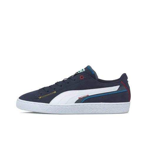 PUMA Suede Displaced Low Топ Скейтборд Кроссовки Мужские Синие