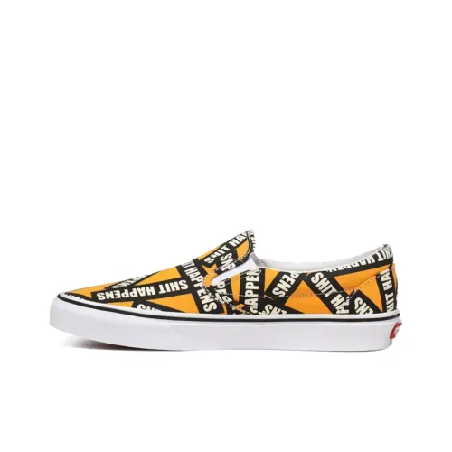 VANS Slip-on Low Top Скейтборд Кроссовки Унисекс Буква Оранжевый
