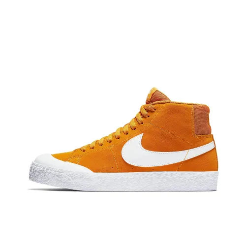 nike Blazer Circuit Orange Slip-resistant MID Скейтбординг Топ Кроссовки Мужской Шафран