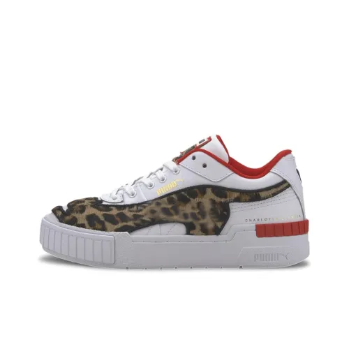 Charlotte Olympia X PUMA Cali Series Low Топ Кроссовки для скейтбординга Женские Белые Красные