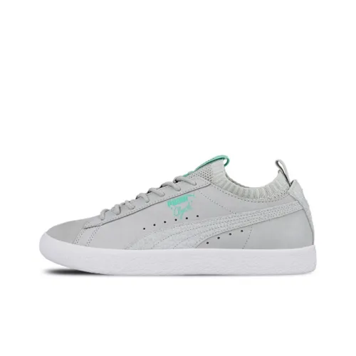 DIAMOND X PUMA Clyde Sock Lo Supply Co GREY Low Топ Скейтборд Кроссовки Unisex Серый Белый