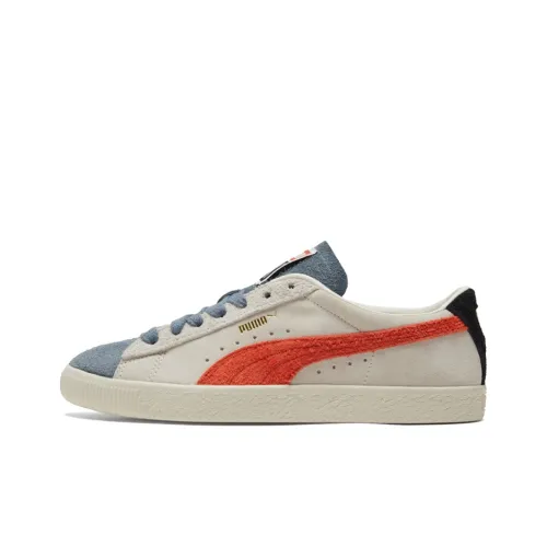 PUMA Suede Vintage Wtformstripe Low Топ Скейтборд Кроссовки Унисекс Белый Синий