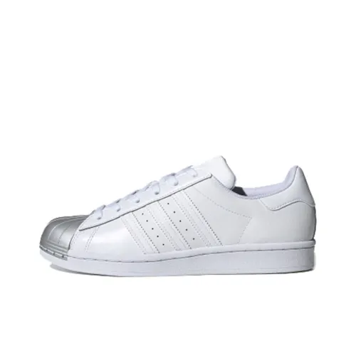 Adidas Originals SUPERSTAR LOW Топ Скейтборд Кроссовки Женские Белые Серебряные