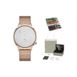 Белый циферблат, розовое золото, корпус [ремешок, комплект 22 мм]