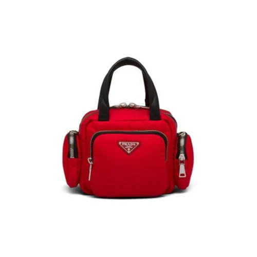 PRADA Нейлон Одно Плечо Сумка Женская Красная