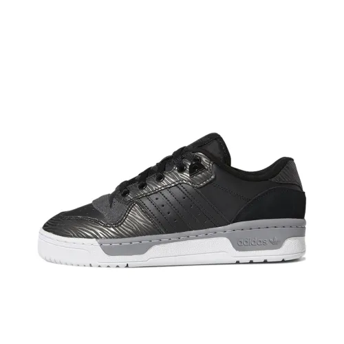 Adidas Originals Rivalry Abrasion Resistant Покрытие Низкие Кроссовки для скейтбординга Женские Черный Белый Серый