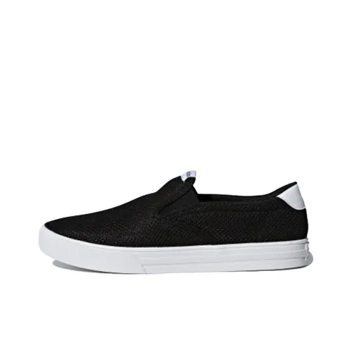 Adidas Neo Vs Set Slip-resistant и дышащий низ топ скейтбординг обувь унисекс черный белый