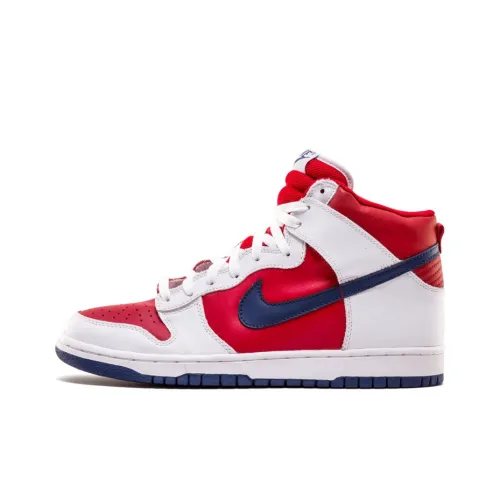 Nike Dunk High Быстрый Varisty Красный Нескользящий Легкий Высокий Топ Скейтбординг Мужской Белый Красный