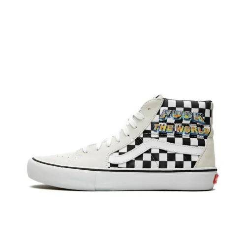 Supreme x VANS SK8 High Скейтборд Кроссовки Унисекс Черный Белый