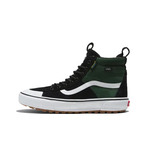 Vans SK8 Slip-Resistant Abrasion-Resistant Breathable High-Top Skateboarding Shoes Unisex Black White Green Вансы SK8 противоскользящие устойчивые к истиранию дышащие высокие кроссовки для скейтбординга унисекс черный белый зеленый
