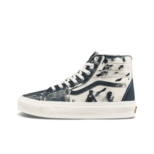 VANS SK8 Eco Theory Tapered Устойчивые к истиранию амортизаторы Высокие Скейтборд Кроссовки Унисекс Синий Белый