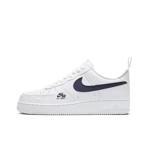 Nike Air Force 1 Utility Покрытие Slip-Resistant Низкий Топ Скейтбординг Кроссовки Мужские Белый Синий