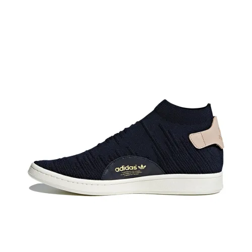 Adidas Originals StanSmith Sock Pk Slip-resistant и дышащие высокие кроссовки для скейтбординга женские чернильно-синие
