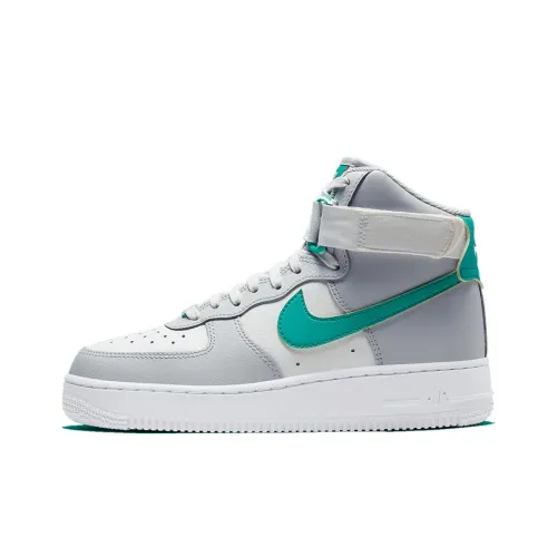 Nike Air Force 1 Slip-Resistant High Top Скейтборд Кроссовки Унисекс Серый Зеленый
