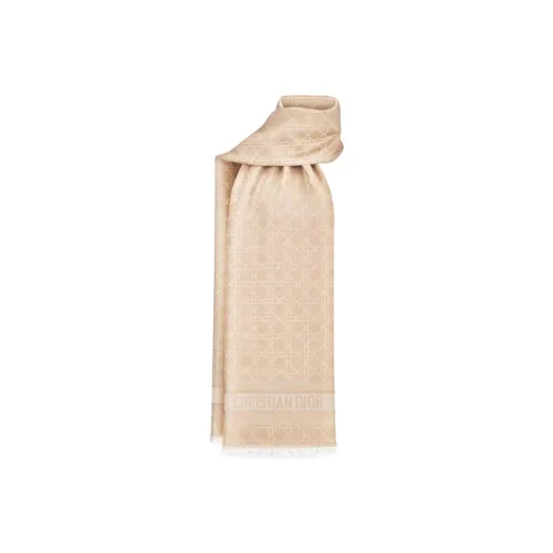 DIOR Шарфы из шерсти Wool Knit Коричневый Женские