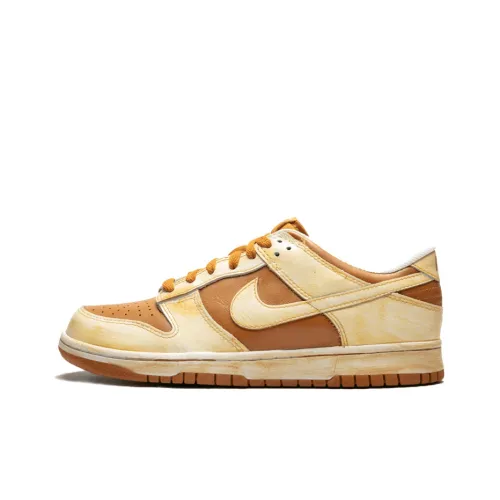 Nike Dunk Vintage Coating Низкие Скейтборд Кроссовки Мужские Коричнево-Желтые