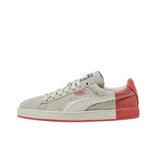 PUMA Suede Series Легкий Низкий Топ Скейтборд Кроссовки Унисекс Белый Розовый