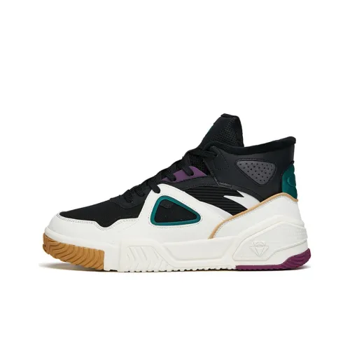 ANTA Устойчивые к истиранию амортизаторы MID Топ Скейтборд Кроссовки Мужские Белый Черный Зеленый