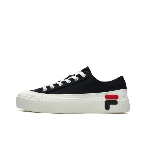 FILA Шестерня Slip-resistant Abrasion-resistant Легкий Low-Top Скейтбординг Кроссовки Женские Черные