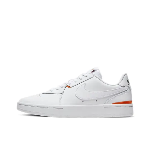 Nike Court Blanc Покрытие Slip-Resistant Низкие Кроссовки для Скейтбординга Женские Белые Красные