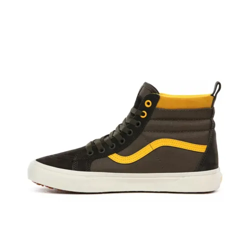 VANS SK8 Mte High Топ Скейтборд Кроссовки Унисекс Коричнево-Желтый